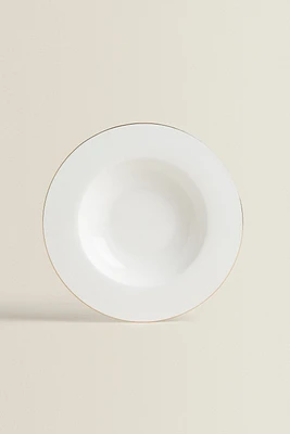 RIMMED BONE CHINA SOUP PLATE