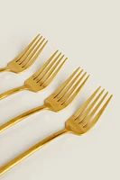 SET OF FORKS WITH HAMMERED HANDLE