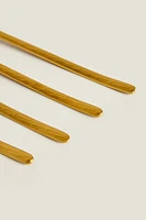 SET OF FORKS WITH HAMMERED HANDLE