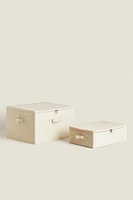 FOLDABLE STORAGE BOX WITH LID