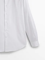 Stretch slim-fit cotton twill shirt