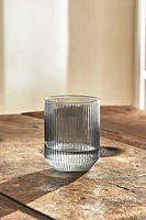 BOROSILICATE GLASS TUMBLER WITH RAISED LINES