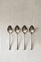 PACK OF SHINY STEEL DESSERT SPOONS (PACK OF 4)