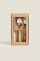 PASTEL CHILDREN'S FLATWARE SET