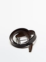 Reversible leather belt