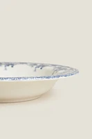 FLORAL EARTHENWARE SOUP PLATE