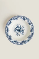 FLORAL EARTHENWARE SOUP PLATE