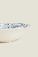 FLORAL EARTHENWARE BOWL