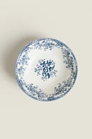 FLORAL EARTHENWARE BOWL