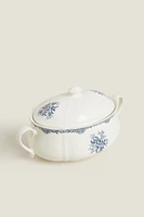 FLORAL EARTHENWARE TUREEN