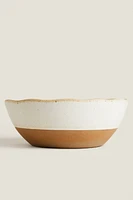 SALAD BOWL WITH RAISED DESIGN