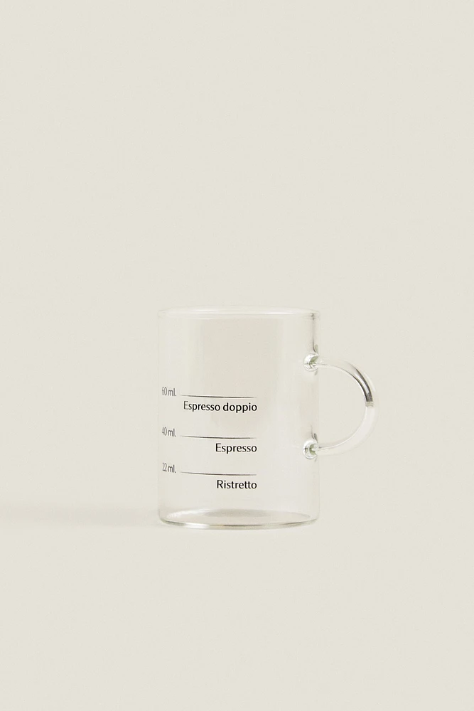 BOROSILICATE GLASS MUG WITH SILK SCREEN