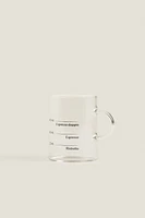 BOROSILICATE GLASS MUG WITH SILK SCREEN