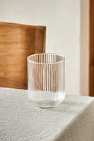 BOROSILICATE GLASS TUMBLER WITH RAISED LINES