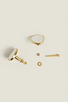 LOT BOUTONS DE PORTE NACRE IRRÉGULIERS (LOT DE 2)