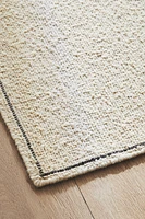 RECTANGULAR BOUCLÉ WOOL AREA RUG