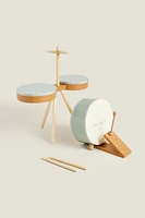 KIDS’ TOY WOODEN DRUM KIT