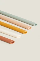 SILICONE STRAWS (PACK OF 5)