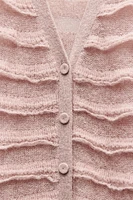 RUFFLED KNIT CARDIGAN