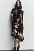 ZW COLLECTION PRINTED ASYMMETRIC DRESS