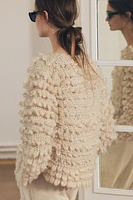 STRUCTURED KNIT CARDIGAN