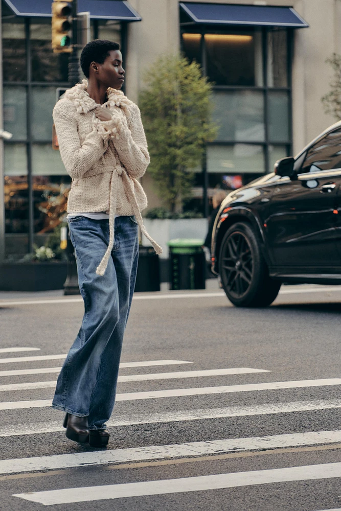 FRINGED KNIT JACKET