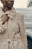 FRINGED KNIT JACKET