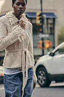 FRINGED KNIT JACKET