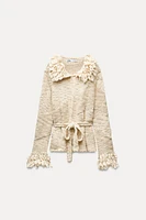 FRINGED KNIT JACKET