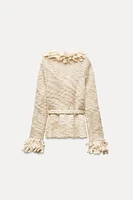 FRINGED KNIT JACKET