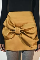 SATIN EFFECT BOW SKIRT ZW COLLECTION