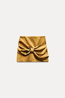 SATIN EFFECT BOW SKIRT ZW COLLECTION