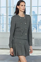 WOOL BLEND BUTTONED JACKET ZW COLLECTION