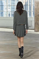 BOX PLEAT WOOL BLEND SKIRT ZW COLLECTION