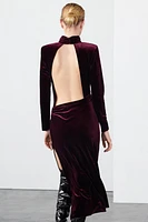 DRAPED VELVET DRESS ZW COLLECTION