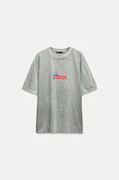 PRINTED WASHED EFFECT T-SHIRT