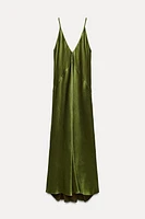 SATIN EFFECT SLIP DRESS ZW COLLECTION