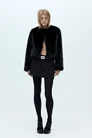 SHORT FAUX FUR JACKET