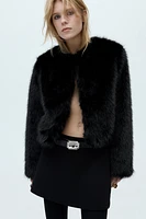 SHORT FAUX FUR JACKET