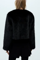 SHORT FAUX FUR JACKET