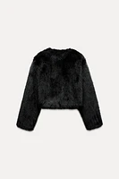 SHORT FAUX FUR JACKET