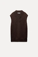 V-NECK KNIT SWEATER VEST