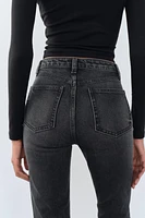 FLARED CROPPED HIGH WAIST TRF JEANS