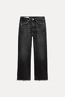 FLARED CROPPED HIGH WAIST TRF JEANS