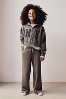 WASHED CROPPED FIT TEXT SWEATSHIRT