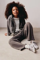 WASHED CROPPED FIT TEXT SWEATSHIRT