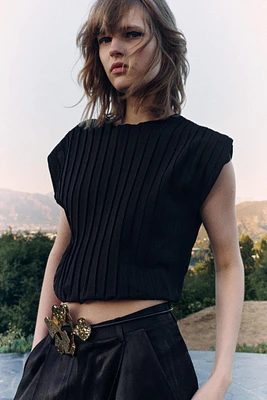 PLEATED BALLOON TOP