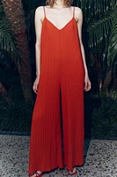 LONG PLEATED JUMPSUIT