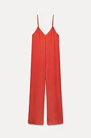 LONG PLEATED JUMPSUIT