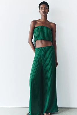 PLEATED BANDEAU TOP